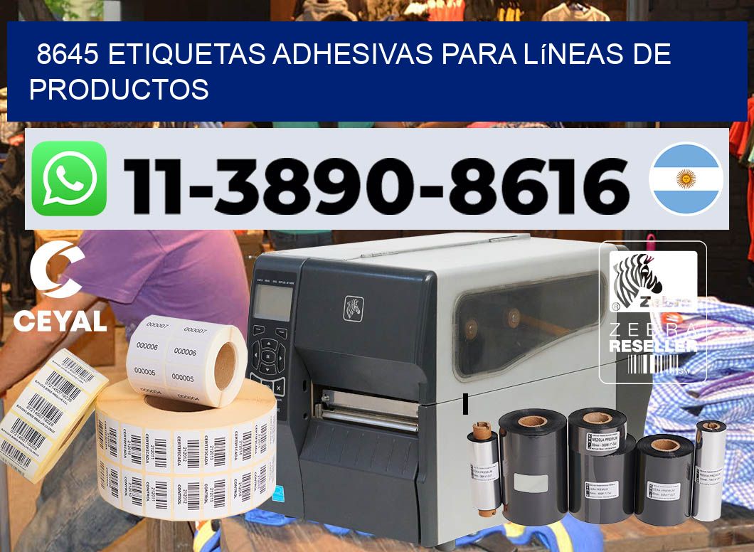 8645 Etiquetas adhesivas para líneas de productos