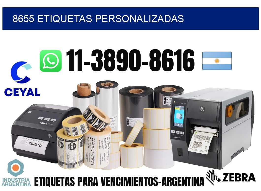 8655 etiquetas personalizadas