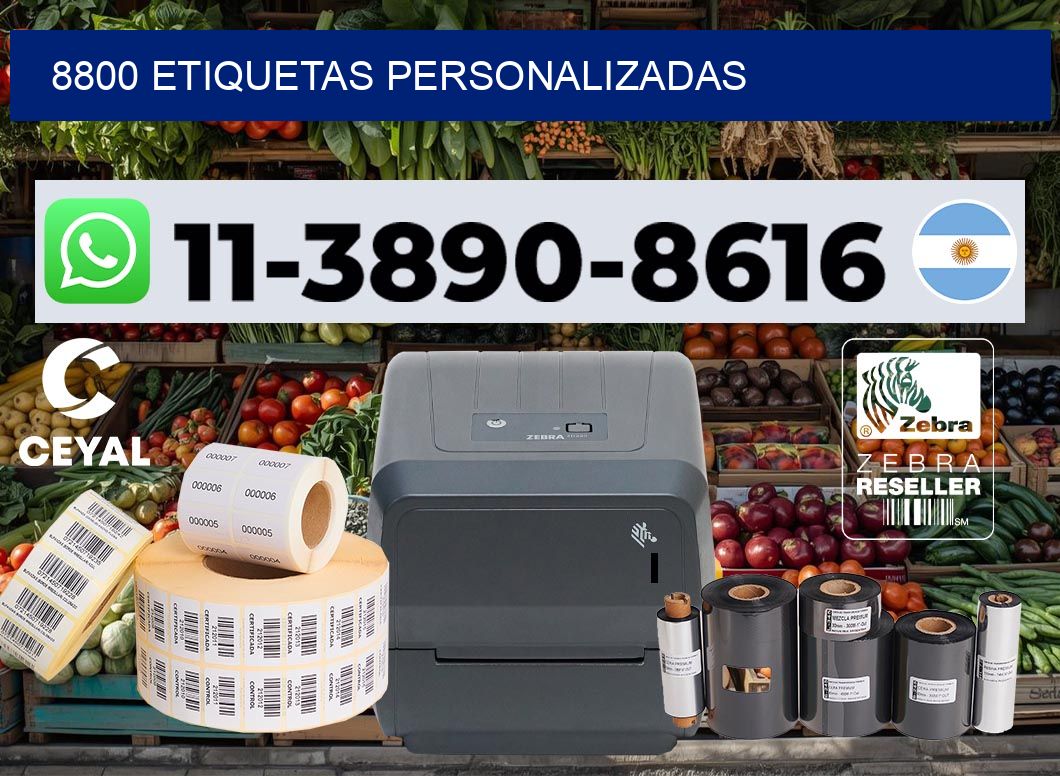 8800 etiquetas personalizadas