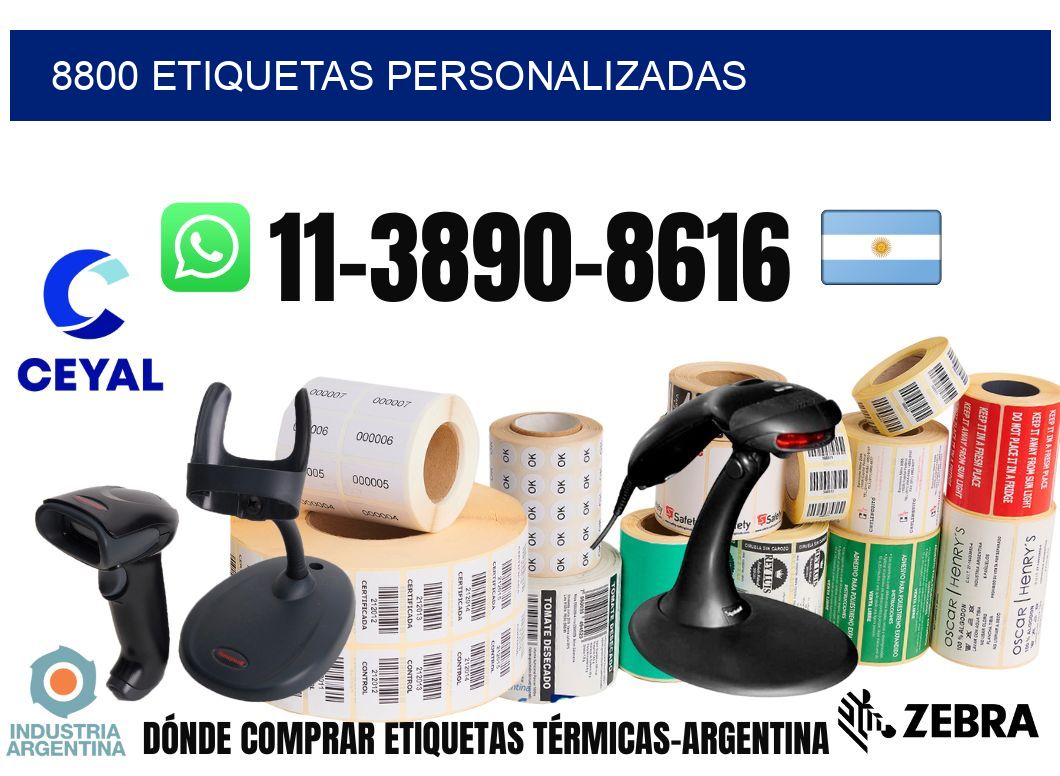 8800 etiquetas personalizadas