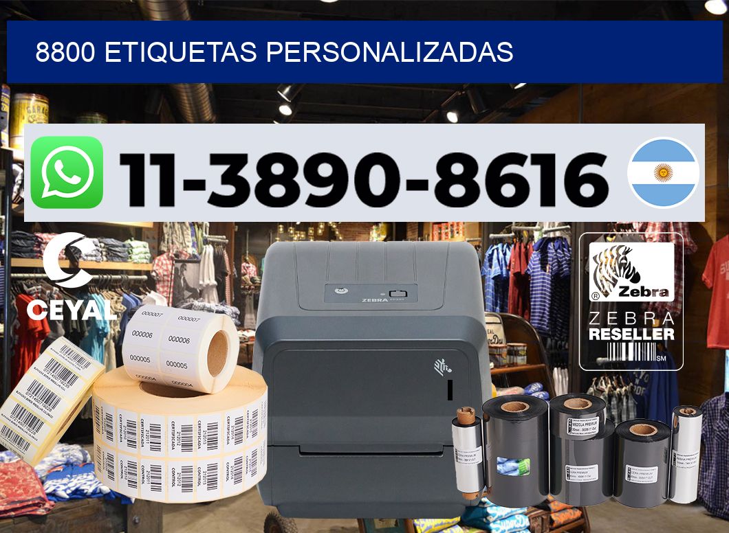 8800 etiquetas personalizadas