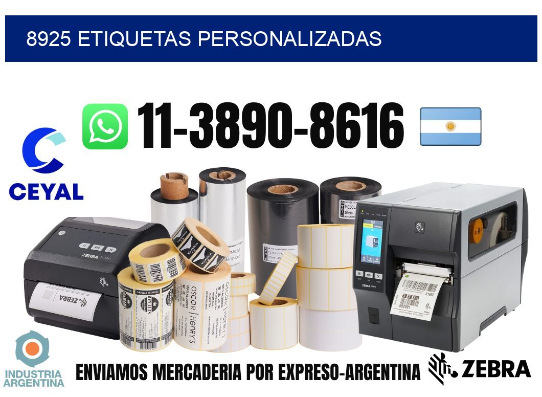 8925 etiquetas personalizadas