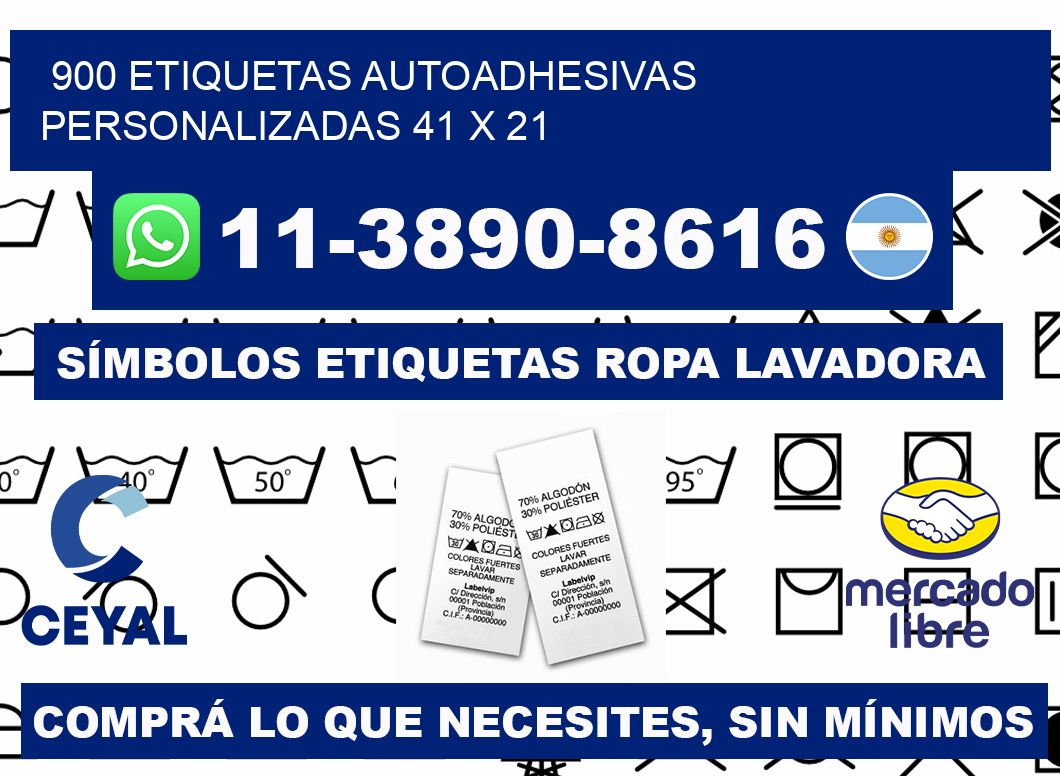 900 Etiquetas autoadhesivas personalizadas 41 x 21