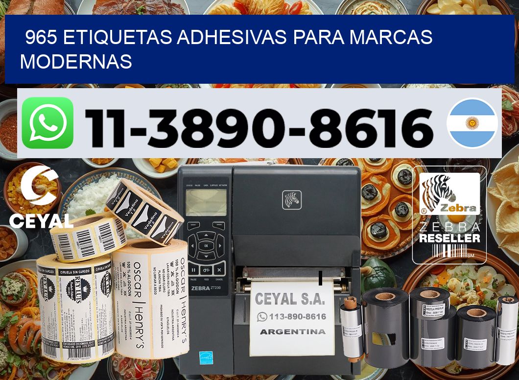 965 Etiquetas adhesivas para marcas modernas