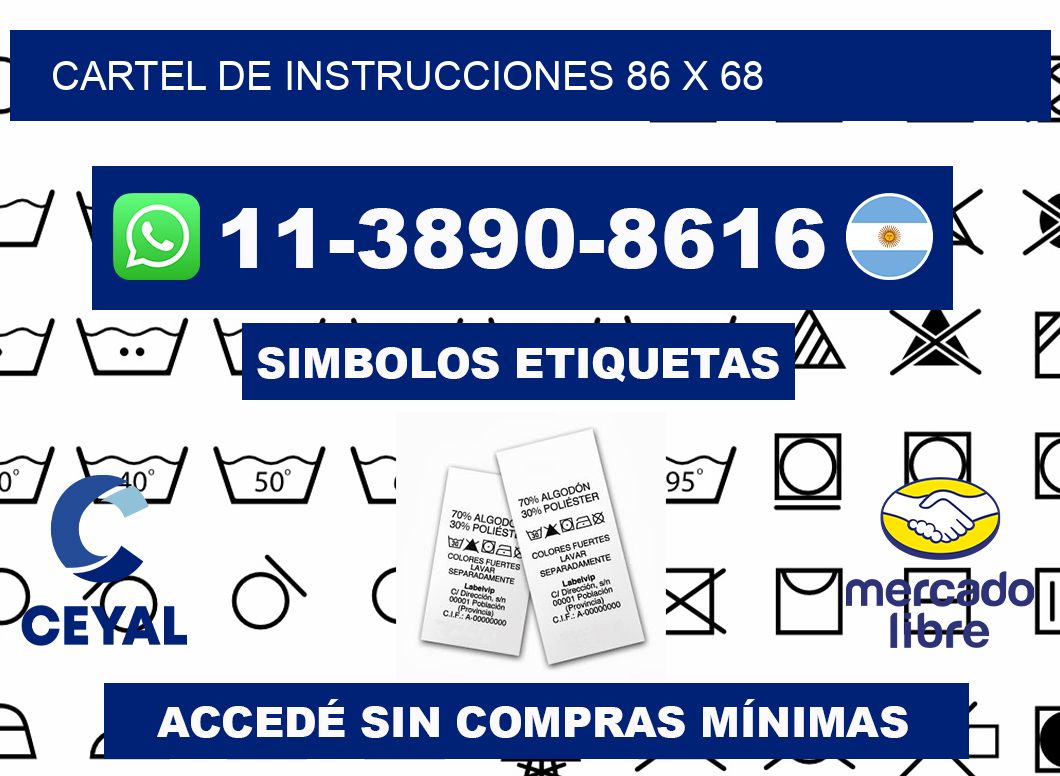 Cartel de instrucciones 86 x 68