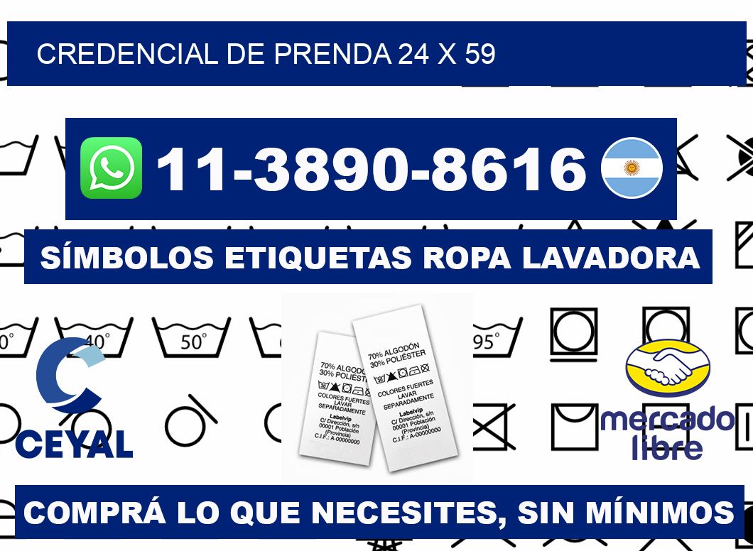 Credencial de prenda 24 x 59