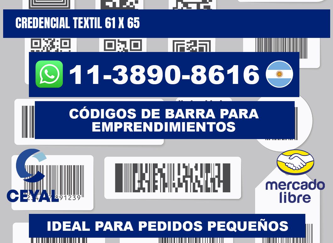 Credencial textil 61 x 65