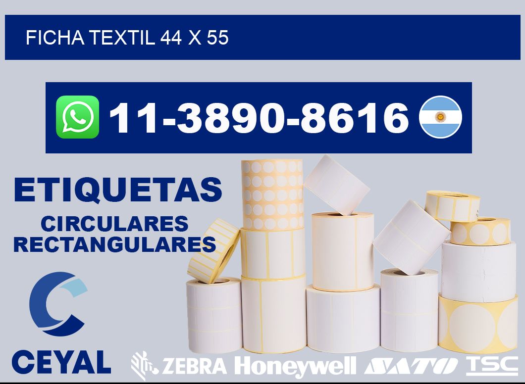 Ficha textil 44 x 55