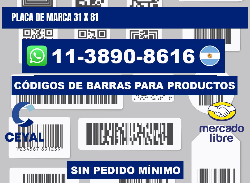 Placa de marca 31 x 81