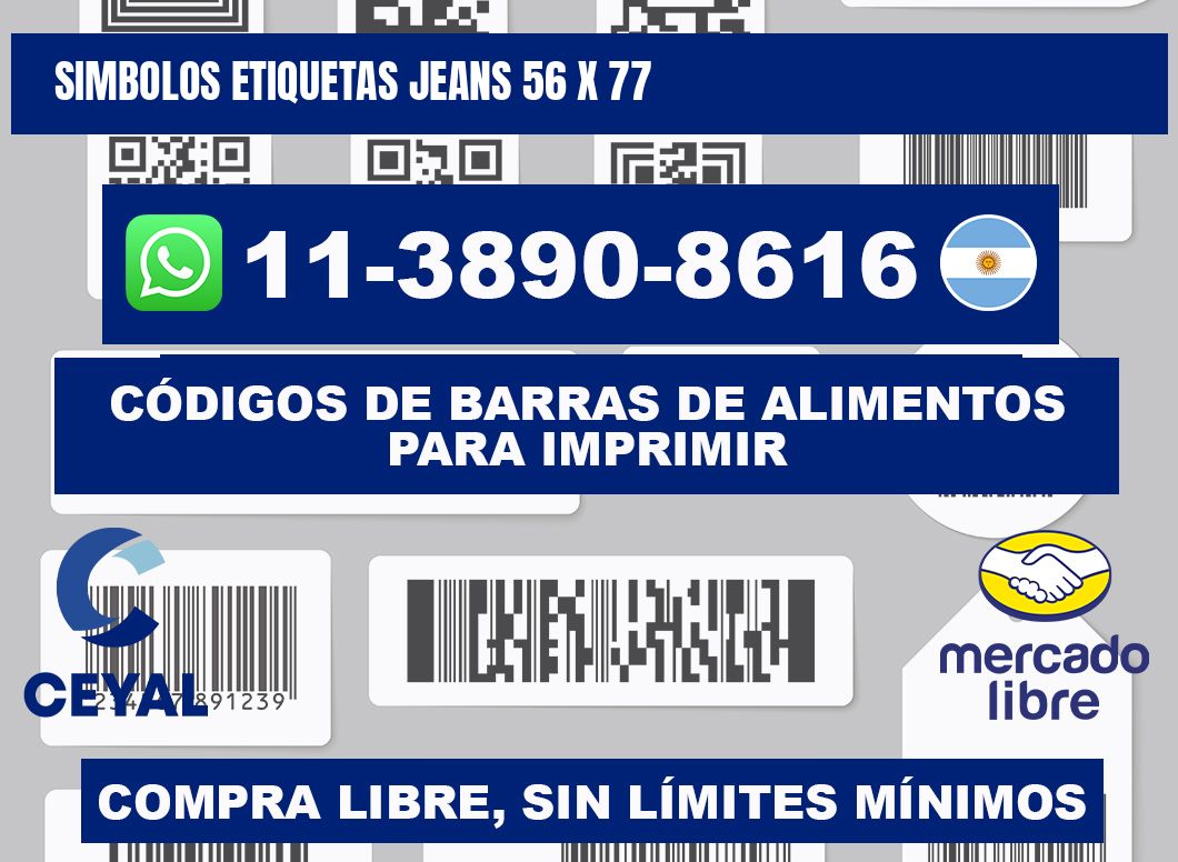 SIMBOLOS ETIQUETAS JEANS 56 x 77
