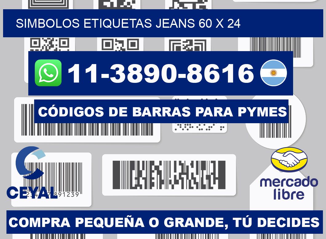 SIMBOLOS ETIQUETAS JEANS 60 x 24