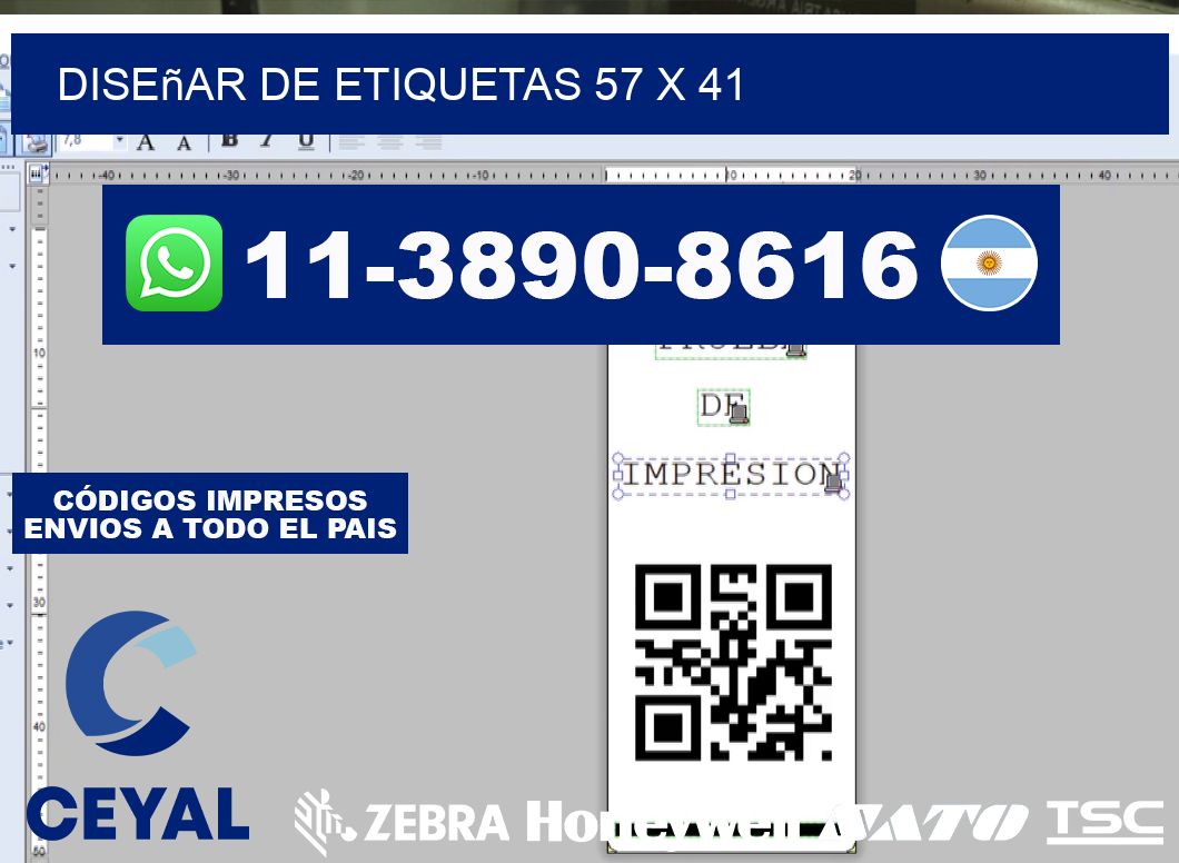 diseñar de etiquetas 57 x 41