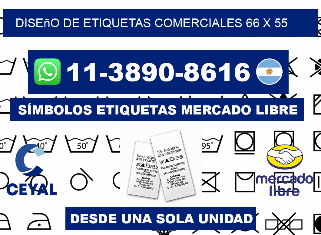 diseño de etiquetas comerciales 66 x 55