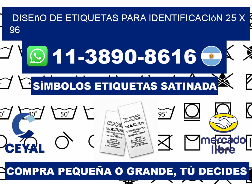 diseño de etiquetas para identificación 25 x 96