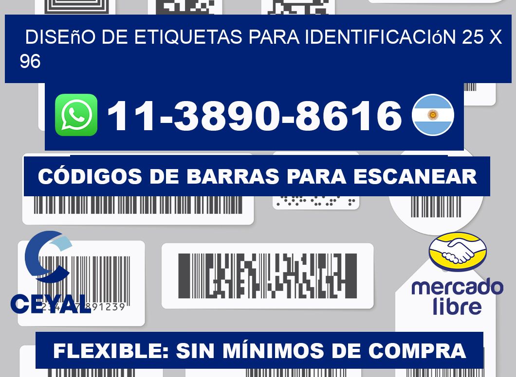 diseño de etiquetas para identificación 25 x 96