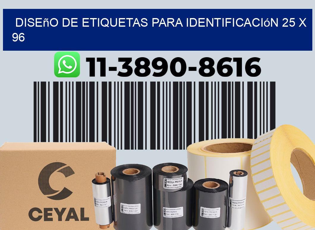 diseño de etiquetas para identificación 25 x 96