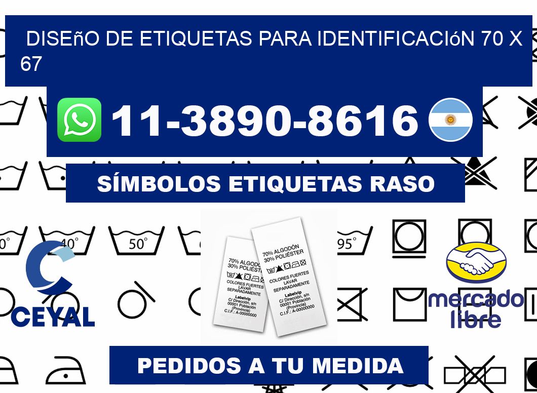 diseño de etiquetas para identificación 70 x 67