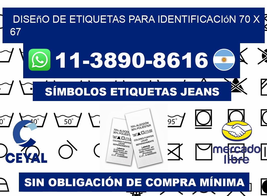 diseño de etiquetas para identificación 70 x 67