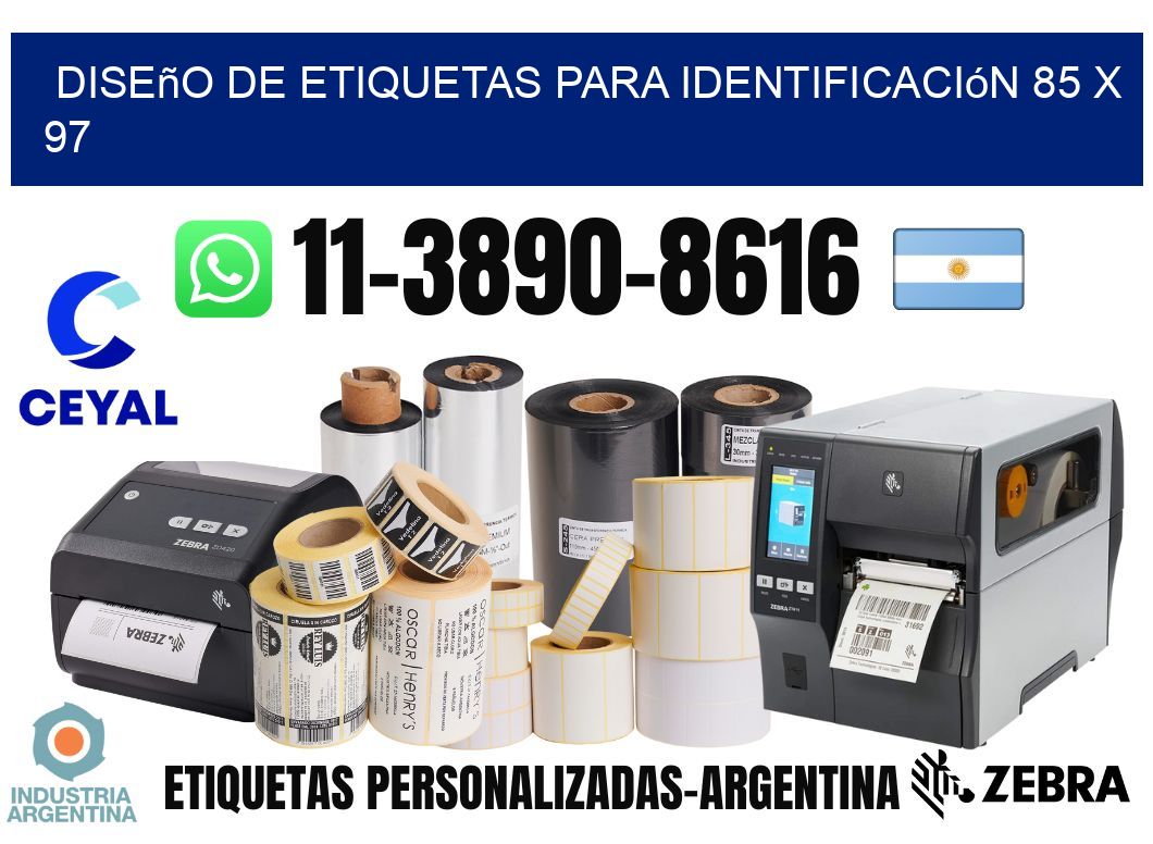 diseño de etiquetas para identificación 85 x 97