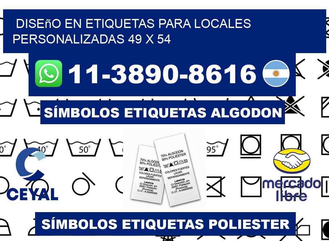 diseño en etiquetas para locales personalizadas 49 x 54