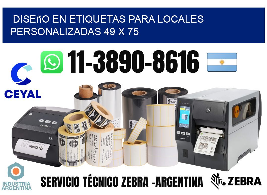 diseño en etiquetas para locales personalizadas 49 x 75