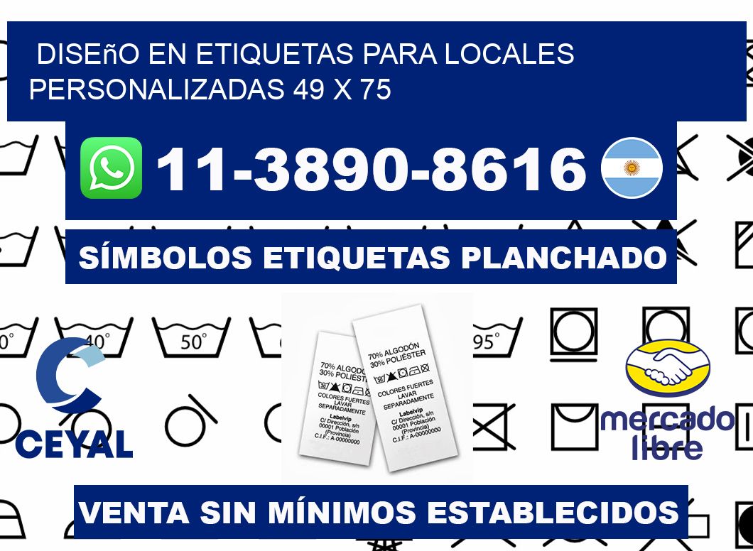 diseño en etiquetas para locales personalizadas 49 x 75