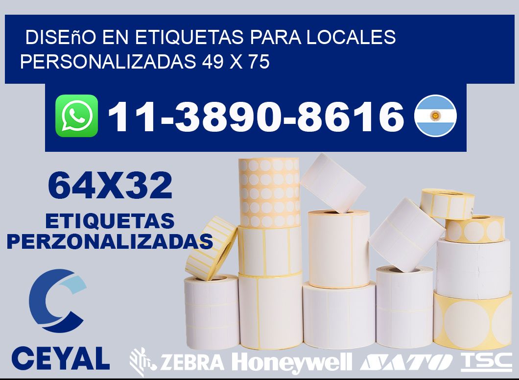 diseño en etiquetas para locales personalizadas 49 x 75