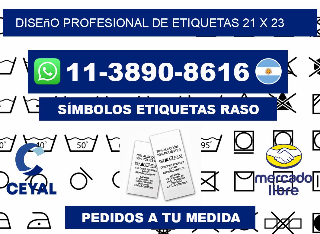 diseño profesional de etiquetas 21 x 23