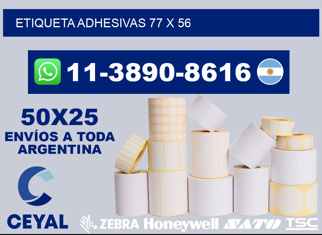 etiqueta adhesivas 77 x 56
