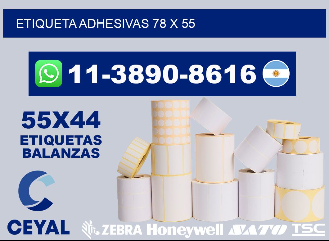 etiqueta adhesivas 78 x 55