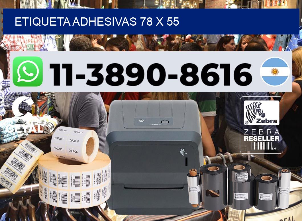 etiqueta adhesivas 78 x 55