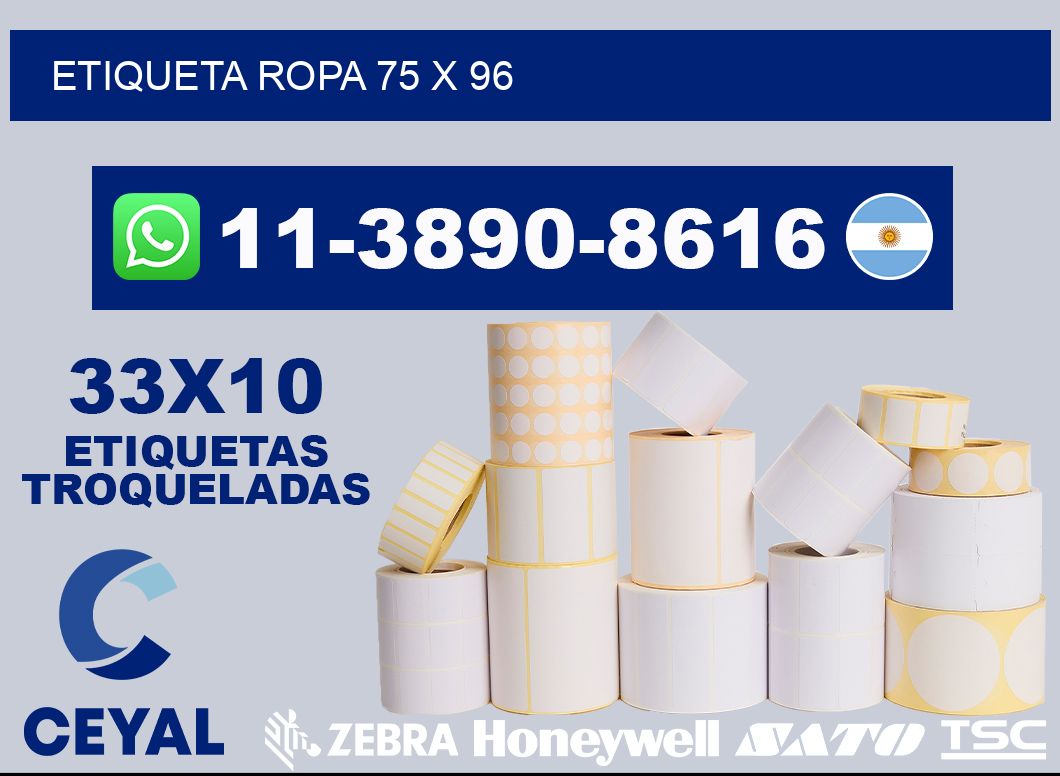 etiqueta ropa 75 x 96