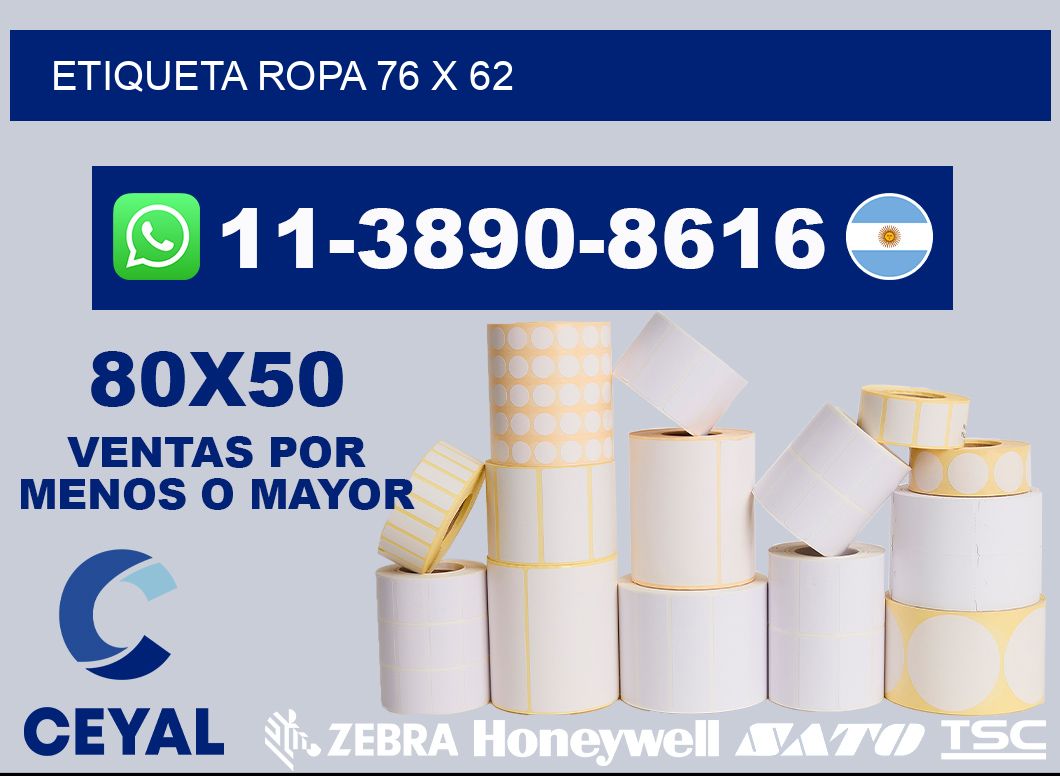 etiqueta ropa 76 x 62