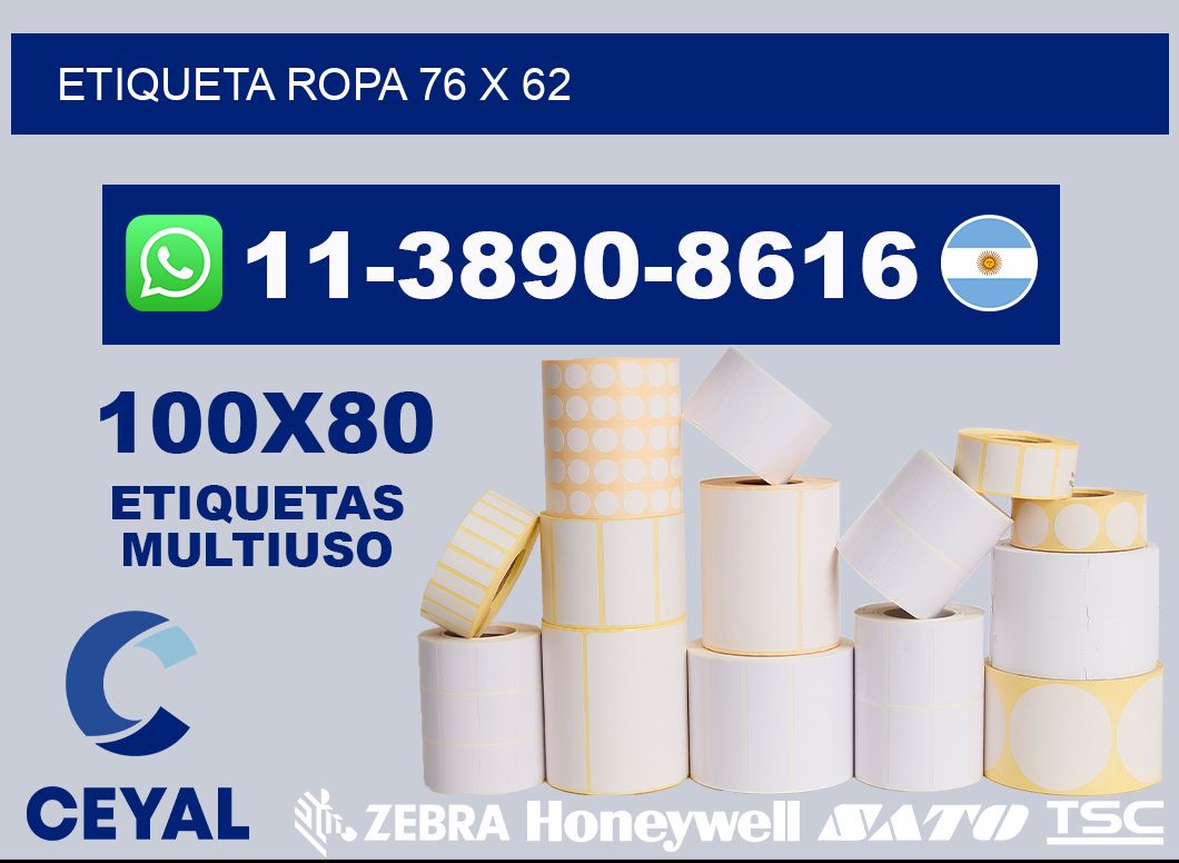etiqueta ropa 76 x 62