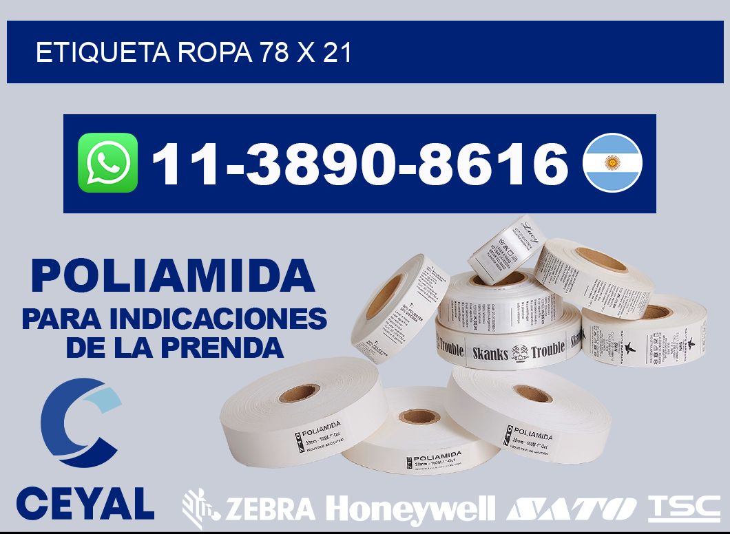 etiqueta ropa 78 x 21