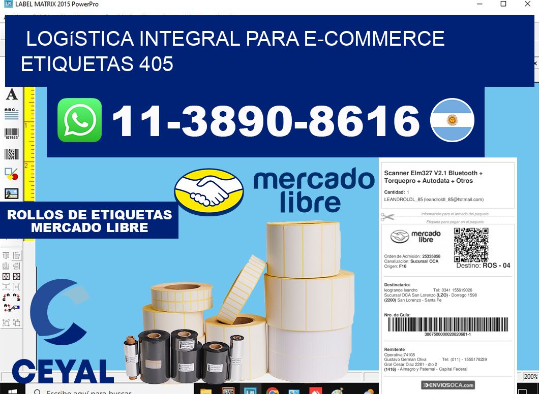 Logística integral para e-commerce etiquetas 405