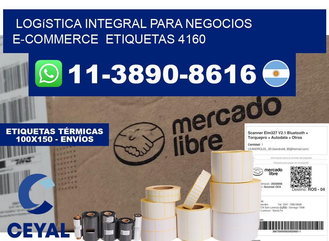 Logística integral para negocios e-commerce etiquetas 4160