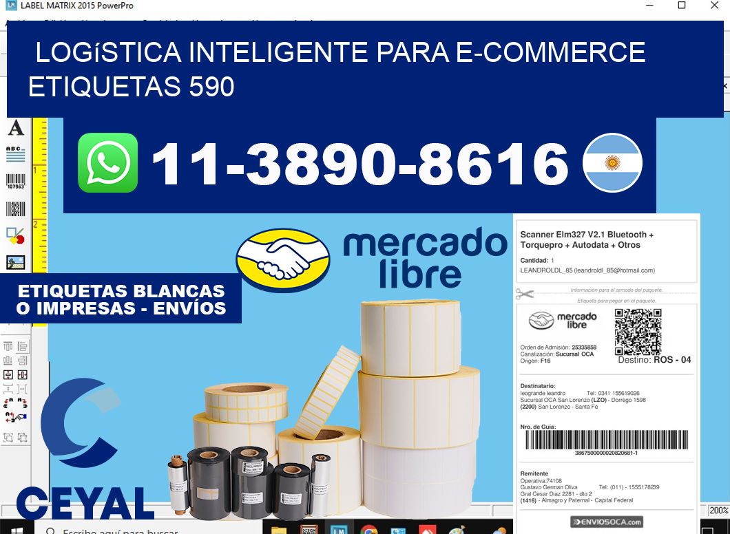 Logística inteligente para e-commerce etiquetas 590