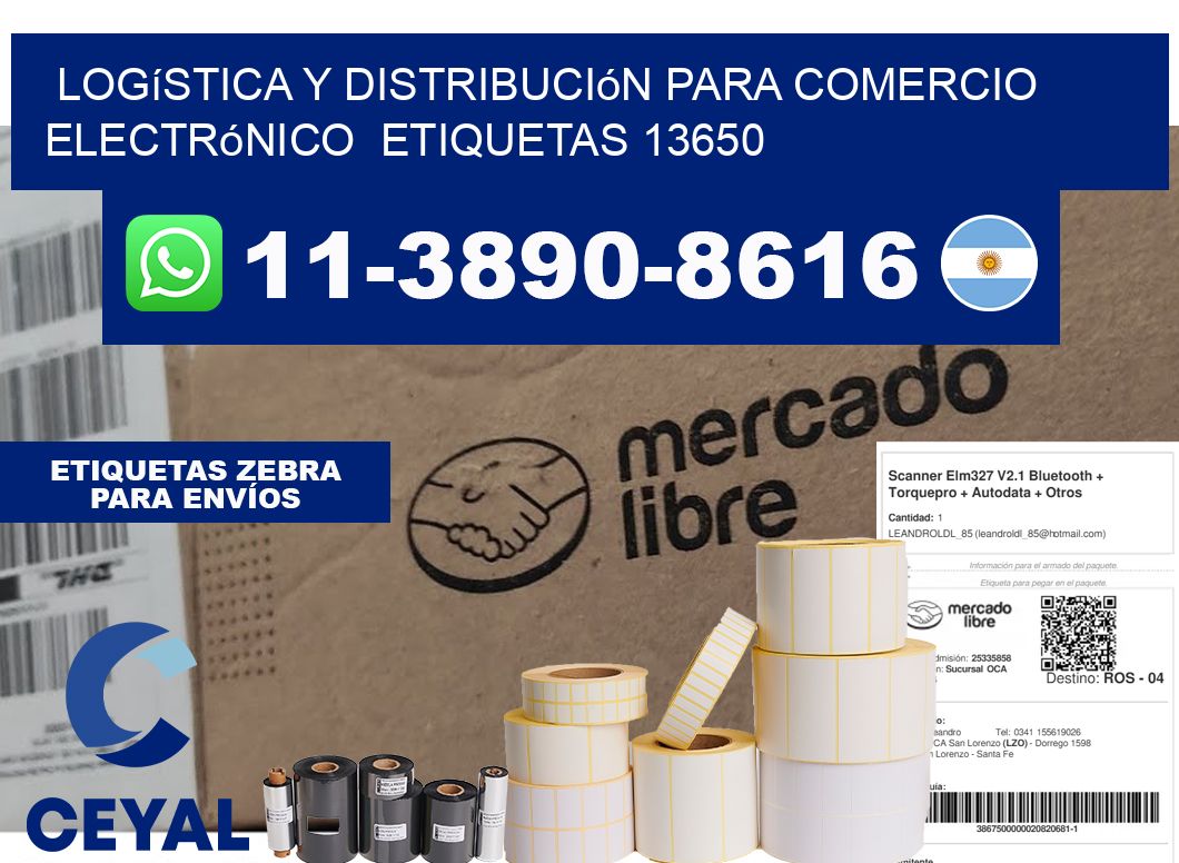 Logística y distribución para comercio electrónico  etiquetas 13650