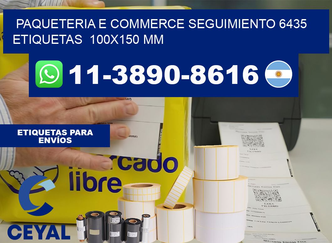 Paqueteria e commerce seguimiento 6435   etiquetas  100×150 mm