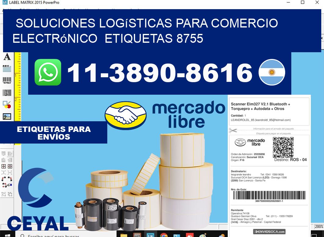 Soluciones logísticas para comercio electrónico etiquetas 8755