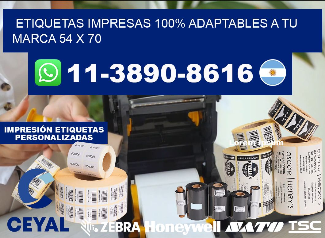 etiquetas impresas 100% adaptables a tu marca 54 x 70