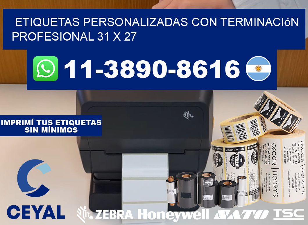 etiquetas personalizadas con terminación profesional 31 x 27