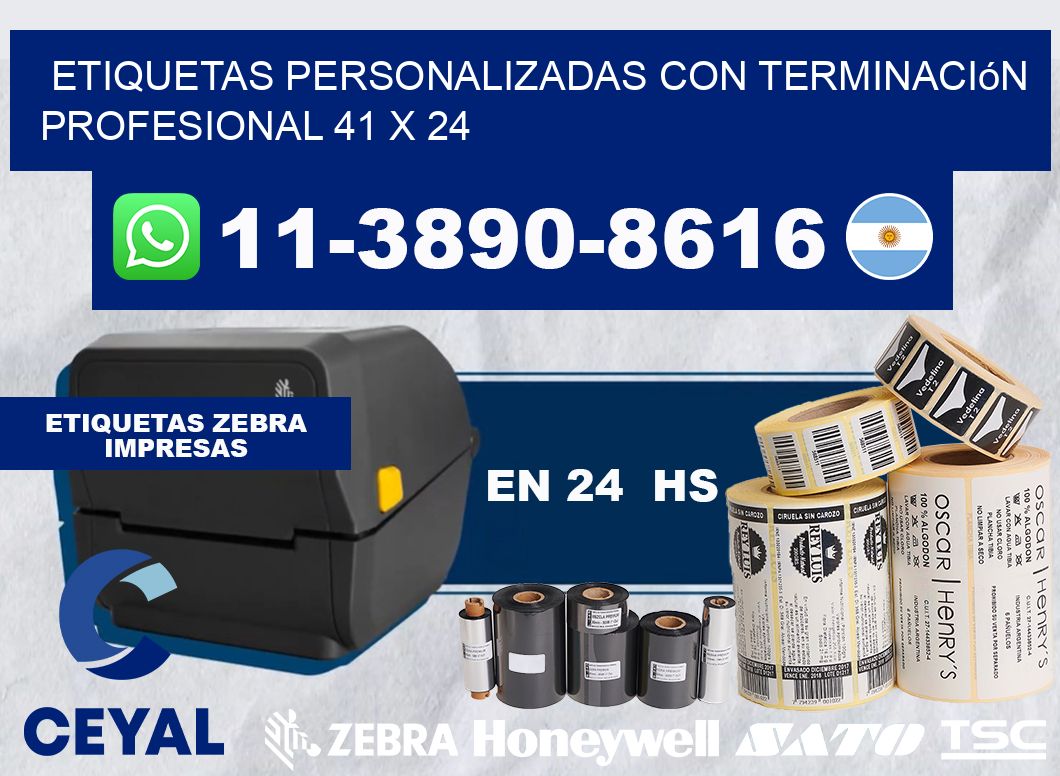 etiquetas personalizadas con terminación profesional 41 x 24
