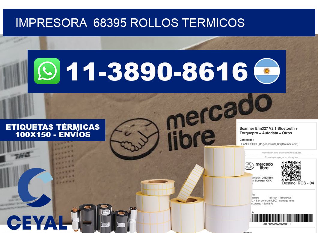 impresora  68395 rollos termicos