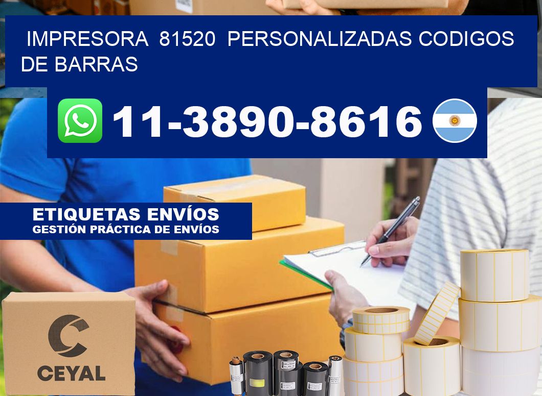 impresora  81520  personalizadas codigos de barras