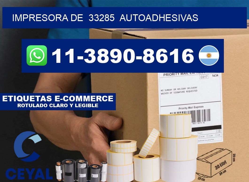 impresora de  33285  autoadhesivas