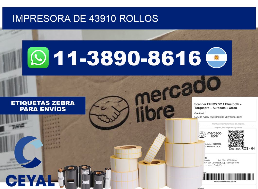 impresora de 43910 rollos
