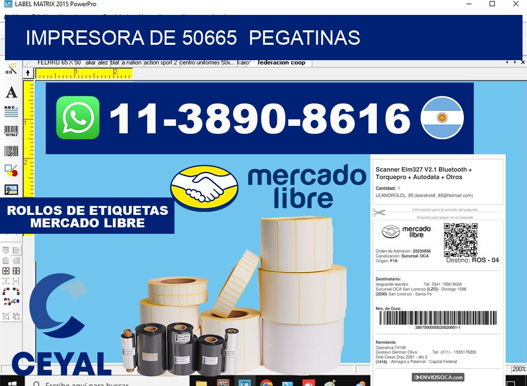 impresora de 50665  pegatinas