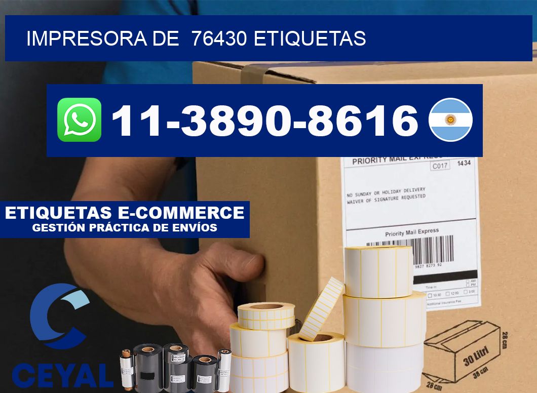 impresora de  76430 etiquetas